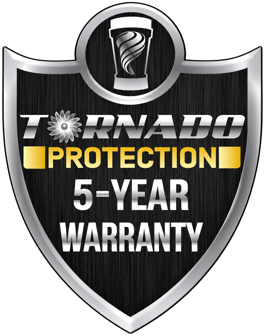 TORNADO 5-year warranty badge